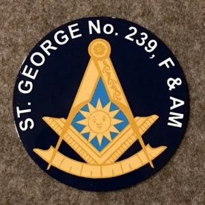 Custom Masonic Past Master Auto Emblem - Dark Blue (Dozen) - Picture 1 of 1