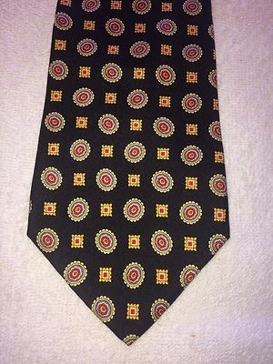 ASHLORD AND BROOKS CORBATA HOMBRE NEGRA CON AMARILLO ROJO AZUL 3,75 x 61 Foto 1 de 4