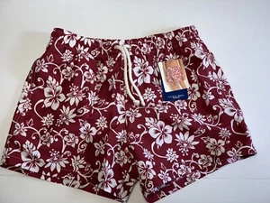 Auténticos ZARA HOMBRE Hombres BAÑADOR BOARD SHORTS Nylon Verano Rojo Floral L! - Imagen 1 de 7
