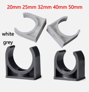 Open Pipe Clips PVC Single Fixed Pipe Clamps 20 25 30 32 40 50mm Pressure Water - Picture 1 of 5