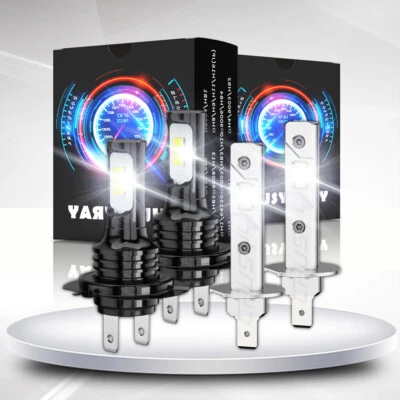 4x For Suzuki Forenza 2004-2007 2008 H7+H1 LED Headlight Combo 6000K White Bulbs - Image 1 of 4