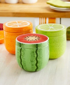 Bunte Fruchtform Kanister Tropical Hawaiian Limette Wassermelone Spaß Kanister - Bild 1 von 3