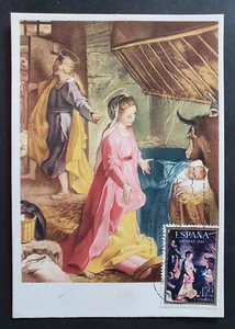 1968 SPAIN ESPANA SET MAXIMUM CARD ART PAINTINGS NAVIDAD CHRISTMAS XMAS - Picture 1 of 1