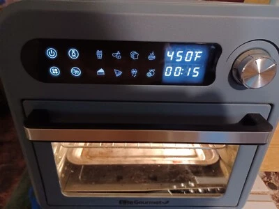 Freidora de aire Elite Gourmet azul, como nueva Luz de pantalla táctil interior LIMPIA Y PROBADA Foto 1 de 4