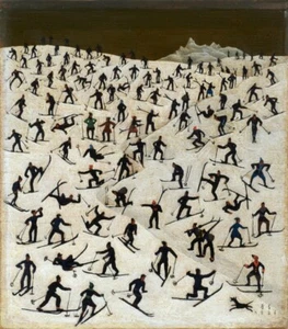Skiing : Franz Sedlacek c1924 Archival Quality Art Print Suitable for Framing - Picture 1 of 2