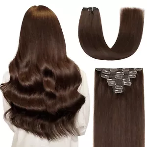 Clip In Haarverlängerung Set 16 cm dunkelbraun. 120 Gramm. 100% Echthaar - Bild 1 von 7