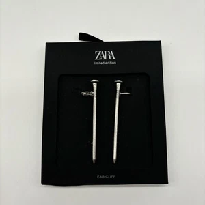 ZARA NEW WOMAN SS23 SILVER NAIL EAR CUFF LIMITED EDITION REF:1856/038 - Picture 1 of 6