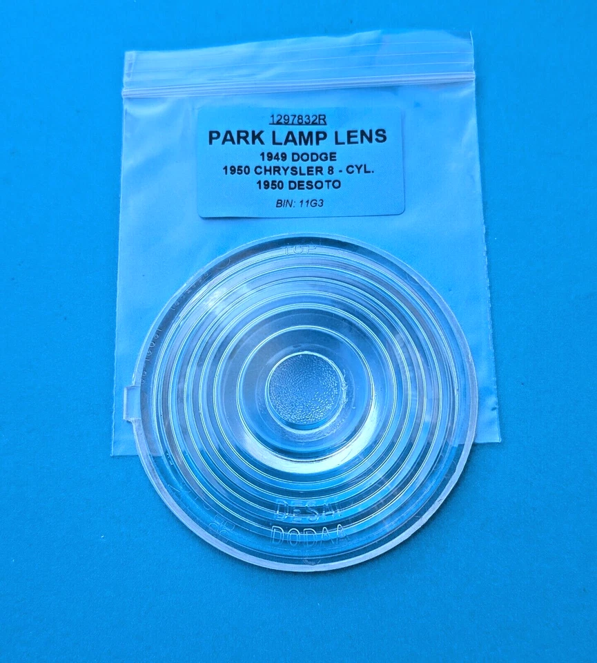 Dodge 1950 DeSoto Chrysler New Yorker 1949 lámpara de estacionamiento lente intermitente Foto 1 de 1