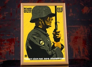 Póster de propaganda alemana de la Primera Guerra Mundial - soldado alemán, impresiones militares, póster de guerra - Imagen 1 de 75