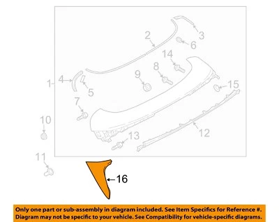 Alerón trasero MAZDA OEM 17-18 CX-5 - puerta levadiza puerta trasera - alerón lateral izquierdo KB7W519C0C Foto 1 de 2