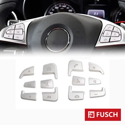 Chrome Steering Wheel Button Trim Cover Fit for Mercedes-Benz CLA180 CLA200 - Image 1 of 4