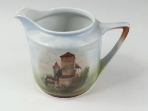 Jarra de porcelana de colección tres coronas jarra alemana torre paisaje Alemania - Imagen 1 de 8