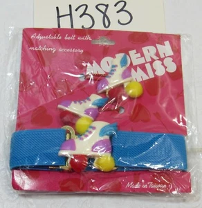 Modern Miss Rollerskate Hair Ties & Belt Vintage New - Picture 1 of 4