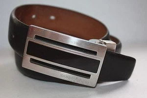 SAINTPAULON Genuine LEATHER Black ITALIAN DESIGN BELT SIZE 36 MSRP $99.99 - Picture 1 of 12