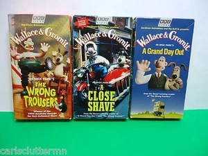 Wallace & Gromit VHS Box Set BBC Video Claymation Animation 1990's Shave Grand - Picture 1 of 12