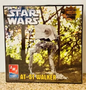 Sealed Star Wars AT-ST Walker Model Kit AMT ERTL With Collectible Movie Print - Picture 1 of 4