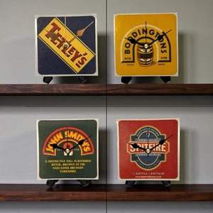 Handmade Desktop Beer Mat Clock For Man Cave Home Bar Secret Santa Bitter Ale - Picture 1 of 158