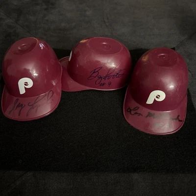 Шлемы для мороженого с автографом Philadelphia Phillies (3) подписанные чашка AU 8 унций - Изображение 1 из 4
