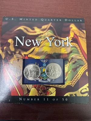 2001 New York State Quarter P & D • U.S. Mint Uncirculated Set Holder #11 of 50 - Image 1 of 3