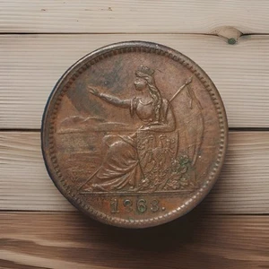 1863 Civil War Store Card Token,CWT, Christoph Karl NY German Eagle On Shield - Picture 1 of 2