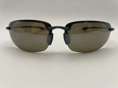 MAUI JIM MJ-407-02 HO'OKIPA 64-17-130 BLACK POLARIZED SUNGLASSES USED* - Image 1 of 4