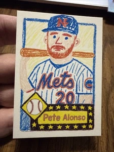 Project I Am 6 - Pete Alonso Kids Art Baseball Card Custom - Picture 1 of 2