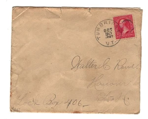 TUNBRIDGE VT. 1897 POSTMARK ON COVER - Picture 1 of 1