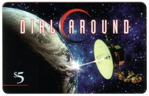 5 $. Telefonkarte "Dial Around" mit Bild von Satellit und Erde im Weltraum - Bild 1 von 1