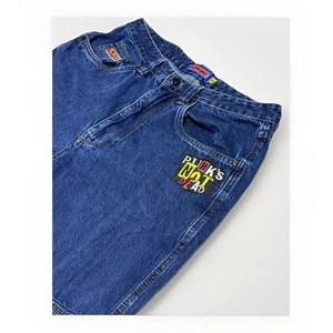 Empyre Jeans Herren 30 Blau Punk’s Not Dead Grafik Straight Leg Y2K Skater Denim - Bild 1 von 10