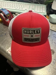 Sombrero/Gorra Hurley Bolsa Trucker Rojo/Blanco Malla Trasera Snapback OSFA - Imagen 1 de 1