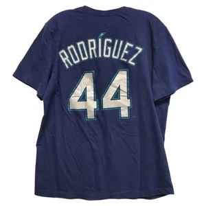 SEATTLE MARINERS Shirt Mens Large Blue JULIO RODRIGUEZ #44 NIKE MLB Baseball - Picture 1 of 7