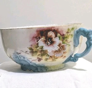 Vintage Antique Tea Cup Porcelain Delicate Pansy Victorian Dainty Tea Cup - Picture 1 of 9