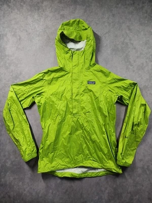 Chaqueta de Lluvia Patagonia Torrentshell H2no Para Hombre Pequeña Verde Lima Con Capucha Exterior Foto 1 de 4