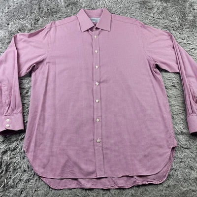 Camisa de vestir Charles Tyrwhitt Jermyn Street para hombre 17/37 roja pata de gallo Foto 1 de 4