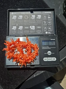 Collana vintage ramo lucorallo corallo 15"-16" salmone rosa hawaiano naturale anni 80 18g - Foto 1 di 13