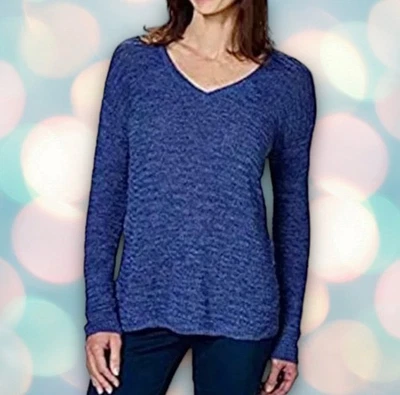 Calvin Klein Women’s Blue V-Neck Sweater Size S - Image 1 of 4