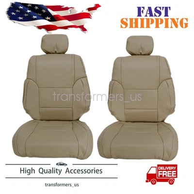 Fits 1996-2002 Toyota 4Runner Full Surround 2 Front Leather Seat Covers Oak Tan - Image 1 of 4