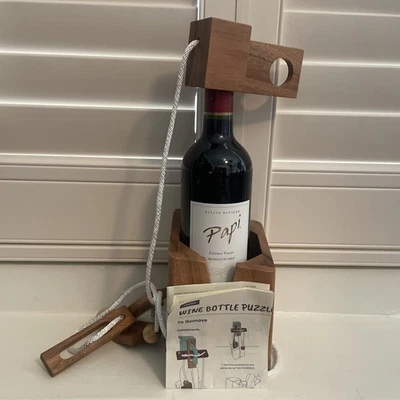 Don't Break the Bottle Wine Puzzle 3 Wooden Pieces, Adult Gift - Image 1 of 4