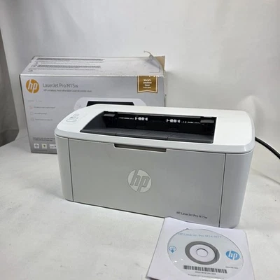 HP LaserJet Pro M15w Laser A4 Mono Printer - White - Image 1 of 4