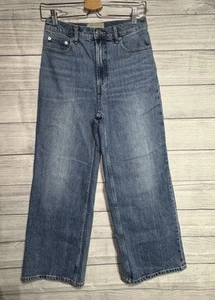 Everlane Womens The Way High Wide Leg Jeans 27 Blue Medium Wash Organic Cotton - Picture 1 of 7