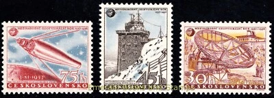 EBS Czechoslovakia 1957 - International Geophysical Year - Mi. 1055-1057 - MNH** - Image 1 of 4