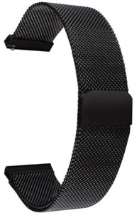 Correa de reloj Milanaise 24 mm cierre magnético acero inoxidable negro Quick Release - Imagen 1 de 4