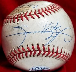 4-4-2003 SAMMY SOSA Signed 500 HOME RUN GAME USED Ball Chicago Cubs Team oml - Picture 1 of 7