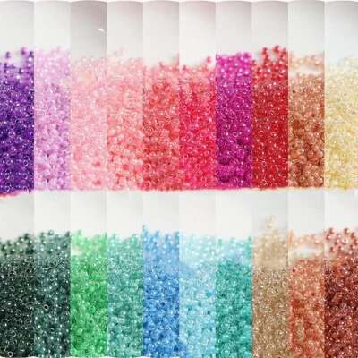 Hochwertig Rocaille Perlen MIX 600Stk DIY Schmuck Basteln Set bunt kleine Perlen - Bild 1 von 4