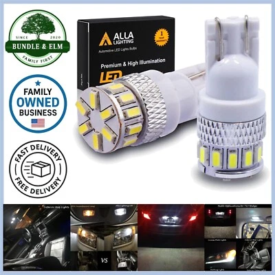 LED Bulbs W5W W10W 6000K White Auto Interior & License Lights 2 Pack - Image 1 of 4