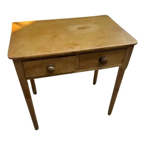 Antique Small Pine English Table or Small Desk Cover