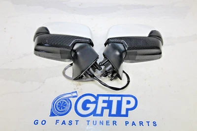 15-21 SUBARU WRX STI OEM JUEGO DE ESPEJOS SWP SATINADO BLANCO PERLA SEÑALES ASPECTO CARBONO Foto 1 de 4