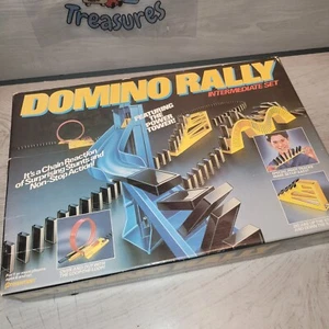 Vintage 1989 Pressman Domino Rally Intermediate Set Toy 99% COMPLETE - Picture 1 of 9