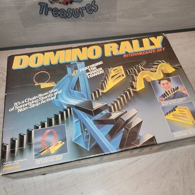 Vintage 1989 Pressman Domino Rally Intermediate Set Toy 99% COMPLETE - Image 1 of 4