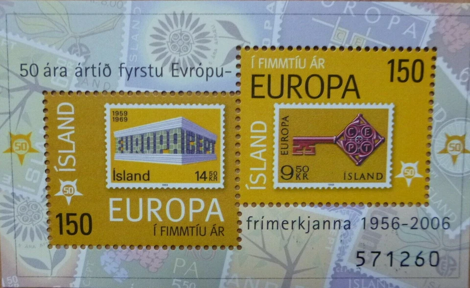 Iceland 2006 - Europa 50th Anniversary - Miniature Sheet - MNH - Image 1 of 1